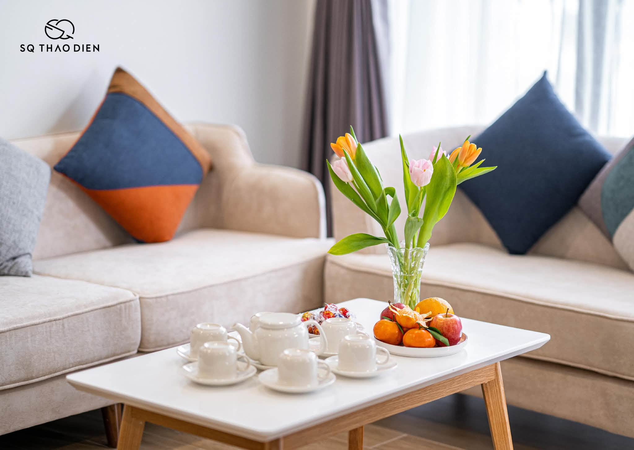 Elegant fully furnished 3-bedroom family apartment in Thao Dien