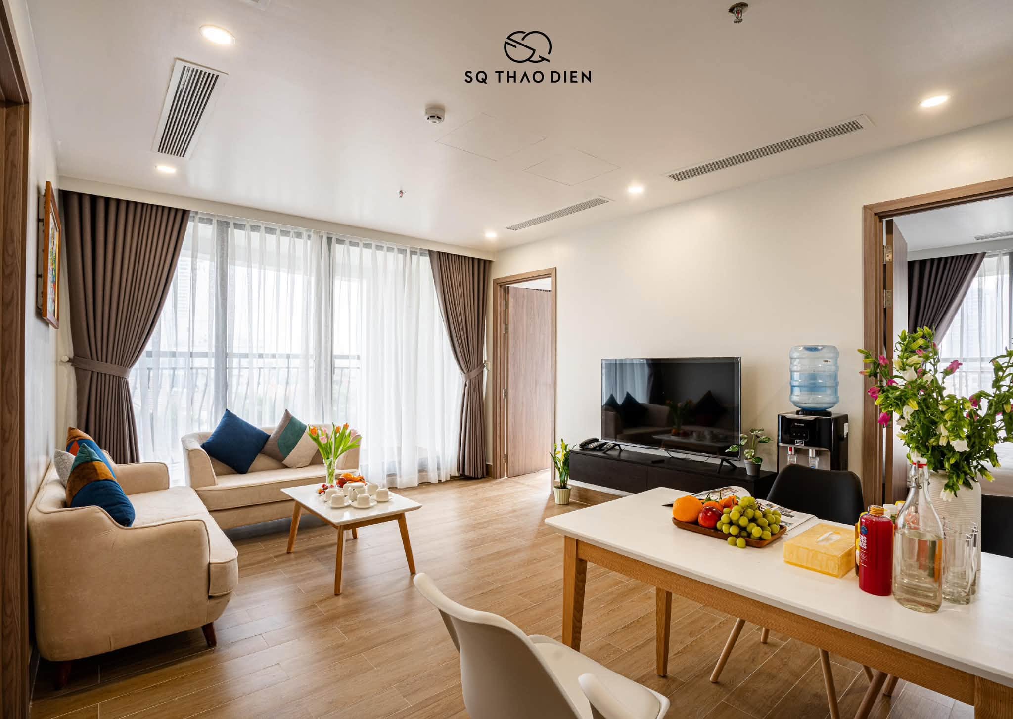 Elegant fully furnished 3-bedroom family apartment in Thao Dien