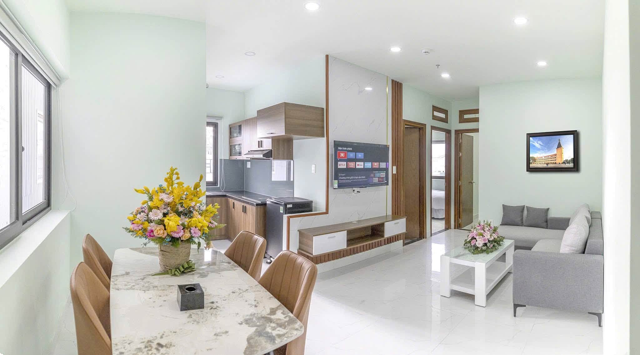 Fully furnished 2-bedroom apartment with parking in Da Lat