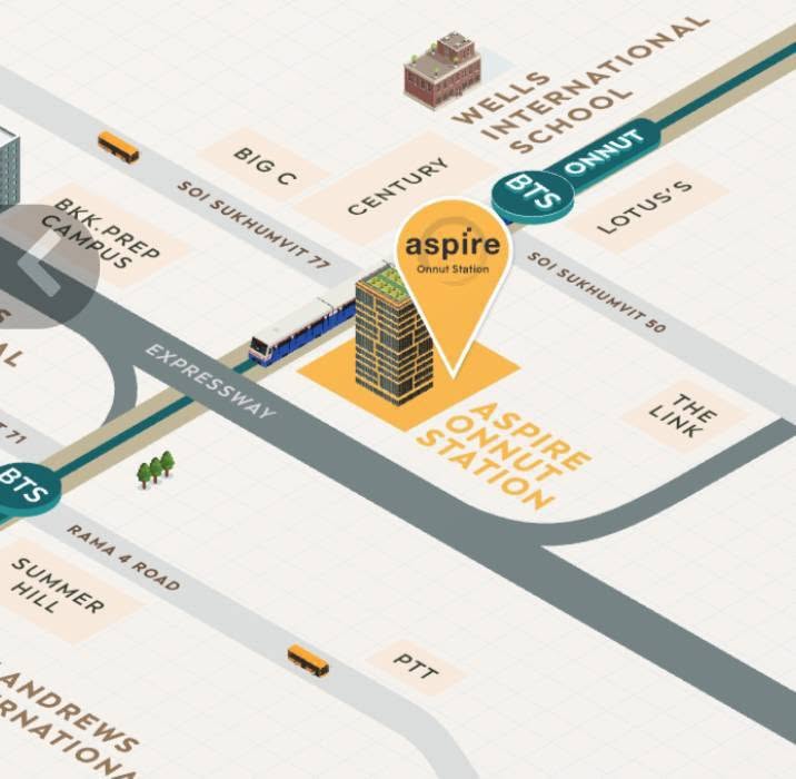 Aspire Onnut Station 1-Bedroom Condo near BTS On Nut  Apartment name