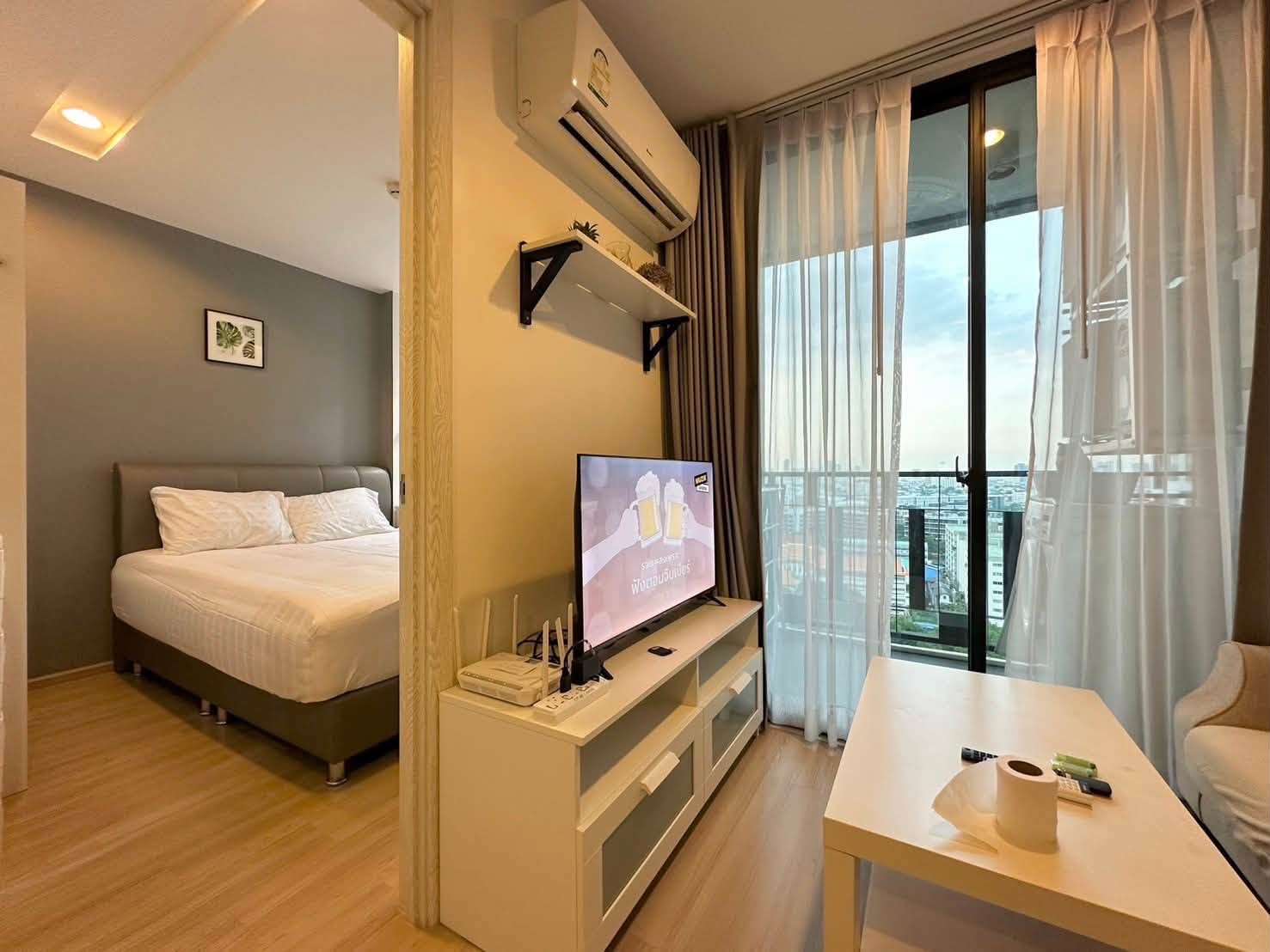 Fully Equipped High-Floor 1-Bedroom Condo with Wi-Fi at Artemis Sukhumvit 77