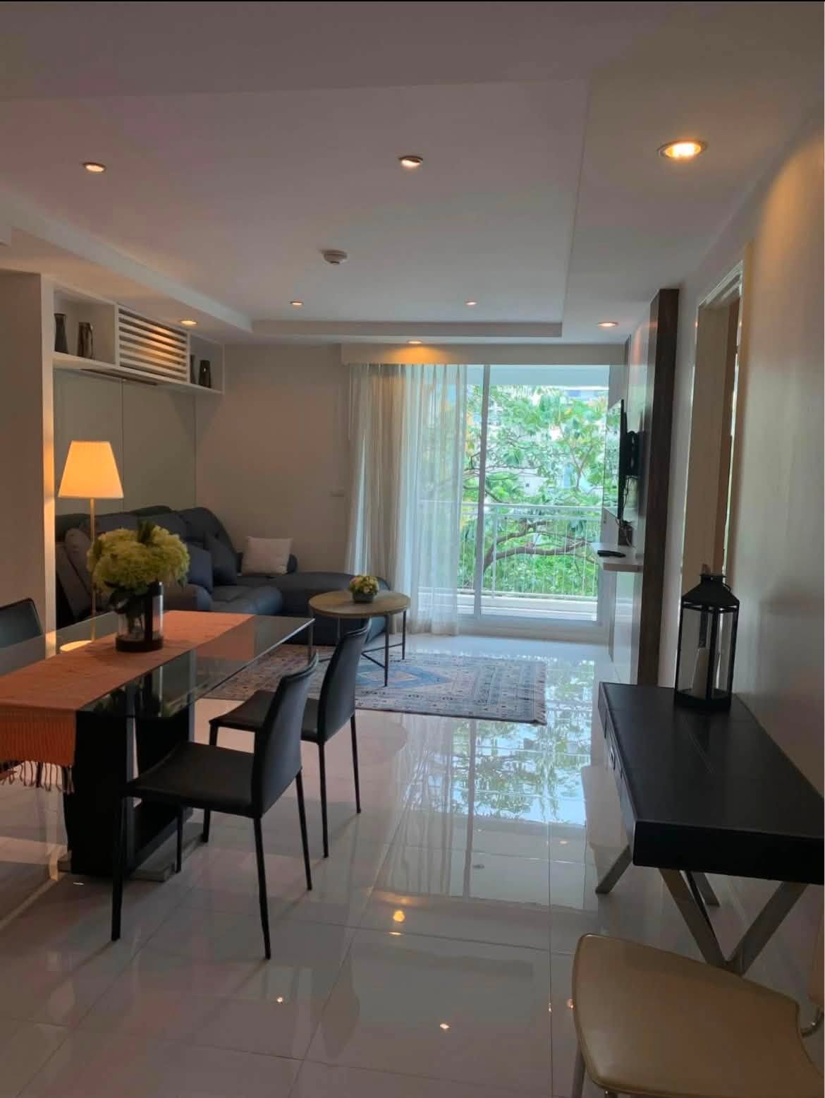 Fully Furnished 3-Bedroom Corner Unit with Garden View near BTS Nana