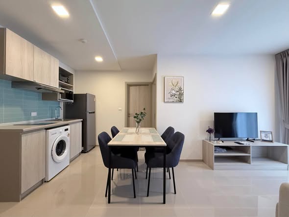 Fully Furnished Two-Bedroom Condo with Field and Pool View at Dcondo Reef Kathu