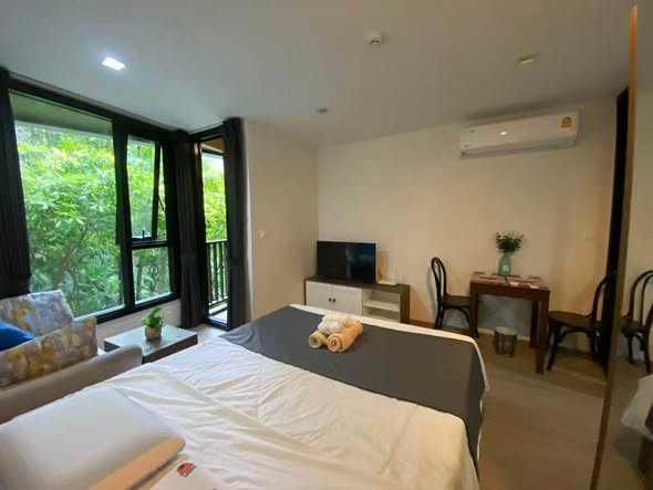 Fully Furnished Studio Condo with Balcony and Free Wi-Fi at The Base Central Phuket