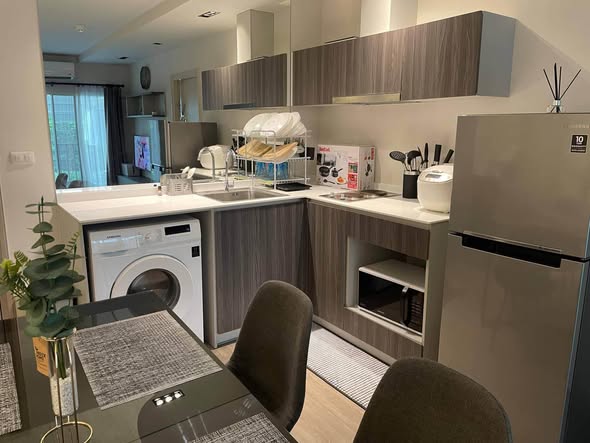 Brand-New Fully Furnished Two-Bedroom Condo with Garden View at D Condo Rin