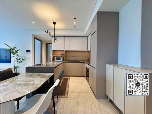 Fully Furnished Two-Bedroom Apartment with River and District 1 View at The Opera Residence