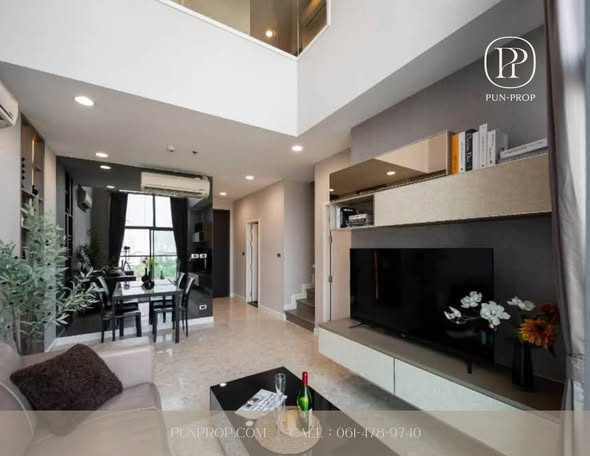 Duplex 2-Bedroom Condo at The Crest Sukhumvit 34 near BTS Thong Lo