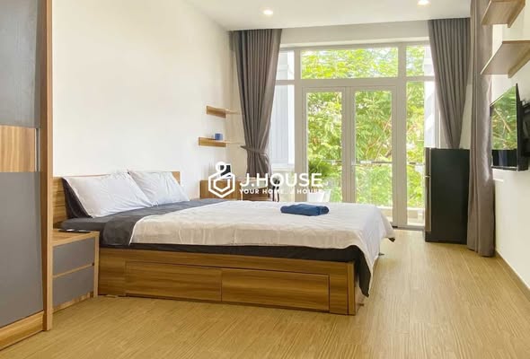 Bright Fully Furnished Studio with Green View in Riverside Residential Area